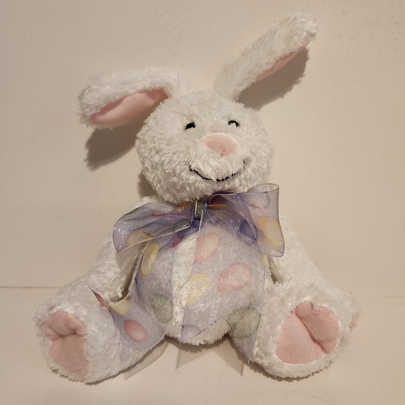6" White fluffy Bunny rabbit plush stuffed animal - Picture 1 of 13